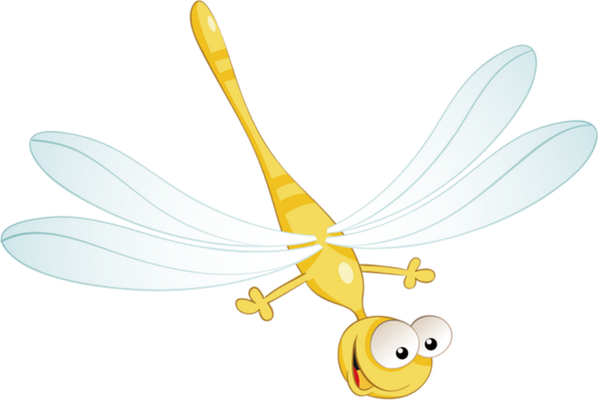 libellule - insecte - animaux - smiley émoticône émoji cartoon clipart illustration - artémotic