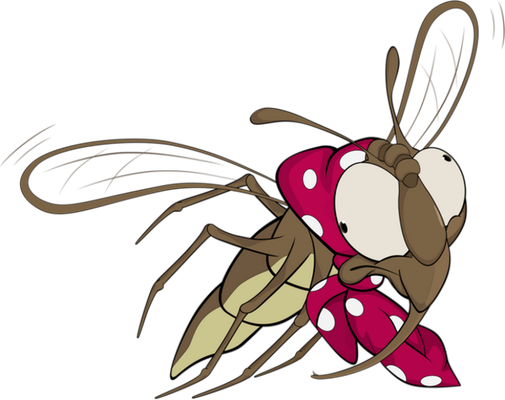 moustique - insecte - animaux - smiley émoticône émoji cartoon clipart illustration - artémotic