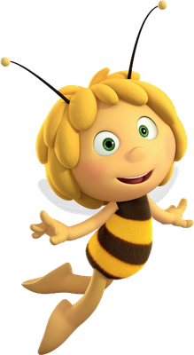 Maya [Maya l'Abeille] - insecte - animaux - smiley émoticône émoji cartoon clipart illustration - artémotic