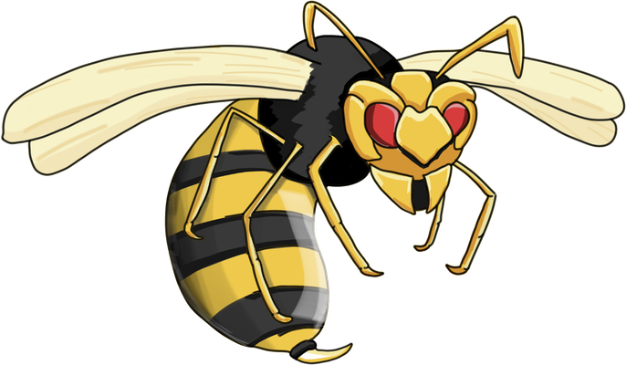 guêpe - insecte - animaux - smiley émoticône émoji cartoon clipart illustration - artémotic