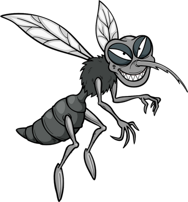moustique - insecte - animaux - smiley émoticône émoji cartoon clipart illustration - artémotic