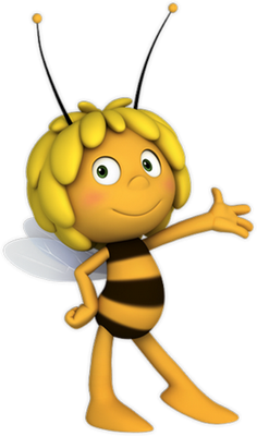 Maya [Maya l'Abeille] - insecte - animaux - smiley émoticône émoji cartoon clipart illustration - artémotic