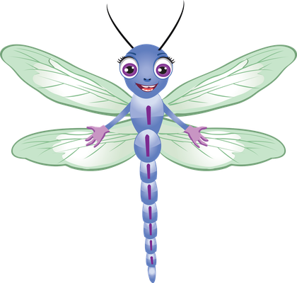libellule - insecte - animaux - smiley émoticône émoji cartoon clipart illustration - artémotic