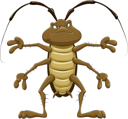 cafard - insecte - animaux - smiley émoticône émoji cartoon clipart illustration - artémotic