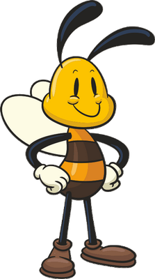 abeille - insecte - animaux - smiley émoticône émoji cartoon clipart illustration - artémotic