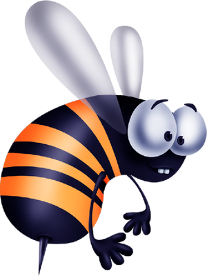 abeille - insecte - animaux - smiley émoticône émoji cartoon clipart illustration - artémotic