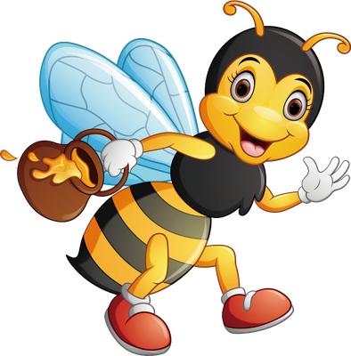 abeille - insecte - animaux - smiley émoticône émoji cartoon clipart illustration - artémotic