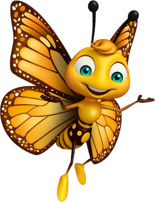papillon - insecte - animaux - smiley émoticône émoji cartoon clipart illustration - artémotic