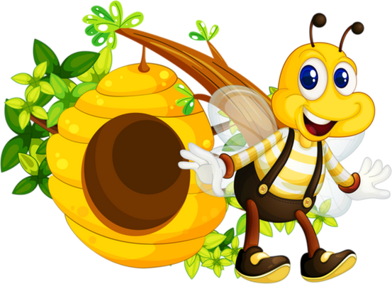 abeille - insecte - animaux - smiley émoticône émoji cartoon clipart illustration - artémotic