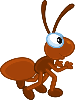 fourmi - insecte - animaux - smiley émoticône émoji cartoon clipart illustration - artémotic