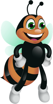 abeille - insecte - animaux - smiley émoticône émoji cartoon clipart illustration - artémotic