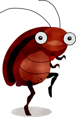 cafard - insecte - animaux - smiley émoticône émoji cartoon clipart illustration - artémotic