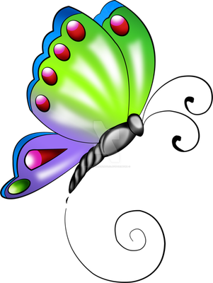 papillon - insecte - animaux - smiley émoticône émoji cartoon clipart illustration - artémotic