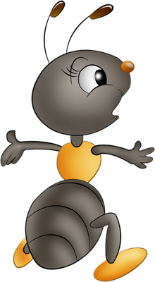 fourmi - insecte - animaux - smiley émoticône émoji cartoon clipart illustration - artémotic