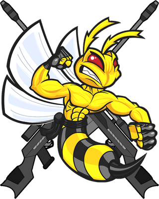 guêpe - insecte - animaux - smiley émoticône émoji cartoon clipart illustration - artémotic