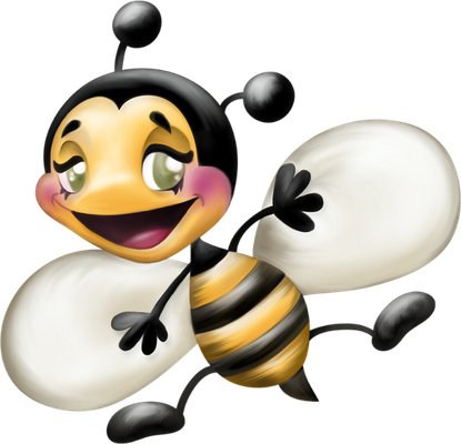 abeille - insecte - animaux - smiley émoticône émoji cartoon clipart illustration - artémotic