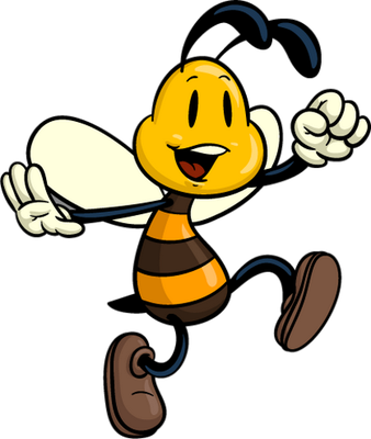 abeille - insecte - animaux - smiley émoticône émoji cartoon clipart illustration - artémotic