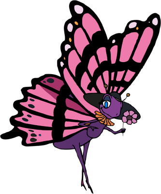 papillon - insecte - animaux - smiley émoticône émoji cartoon clipart illustration - artémotic