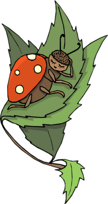 coccinelle - insecte - animaux - smiley émoticône émoji cartoon clipart illustration - artémotic