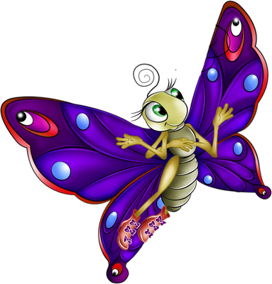 papillon - insecte - animaux - smiley émoticône émoji cartoon clipart illustration - artémotic