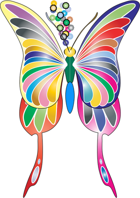papillon - insecte - animaux - smiley émoticône émoji cartoon clipart illustration - artémotic
