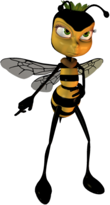 guêpe - insecte - animaux - smiley émoticône émoji cartoon clipart illustration - artémotic