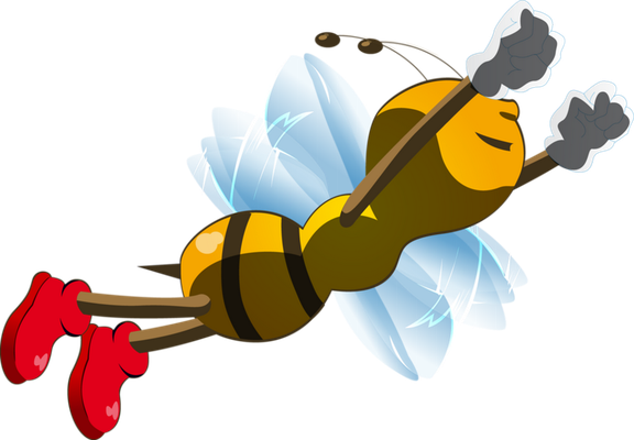 abeille - insecte - animaux - smiley émoticône émoji cartoon clipart illustration - artémotic