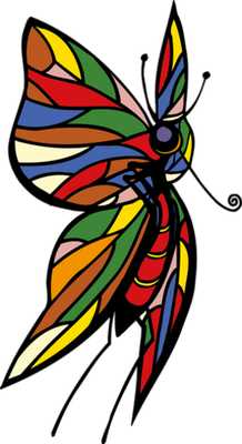 papillon - insecte - animaux - smiley émoticône émoji cartoon clipart illustration - artémotic