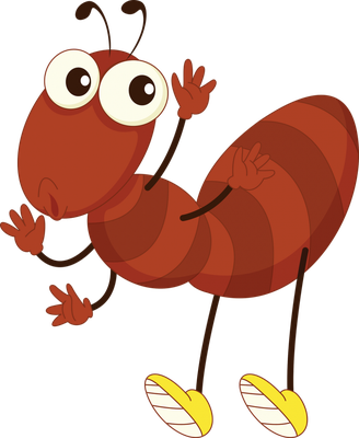 fourmi - insecte - animaux - smiley émoticône émoji cartoon clipart illustration - artémotic