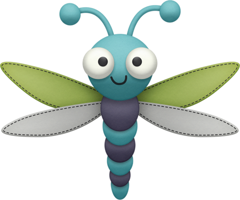 libellule - insecte - animaux - smiley émoticône émoji cartoon clipart illustration - artémotic