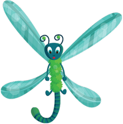 libellule - insecte - animaux - smiley émoticône émoji cartoon clipart illustration - artémotic