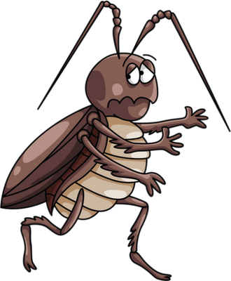 cafard - insecte - animaux - smiley émoticône émoji cartoon clipart illustration - artémotic