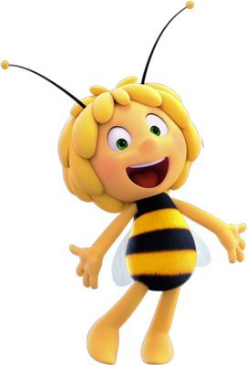 Maya [Maya l'Abeille] - insecte - animaux - smiley émoticône émoji cartoon clipart illustration - artémotic