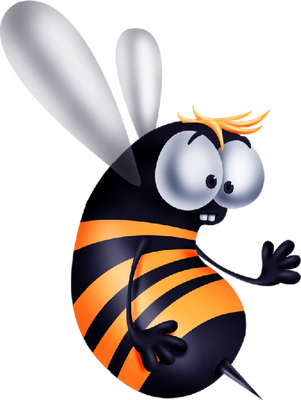 abeille - insecte - animaux - smiley émoticône émoji cartoon clipart illustration - artémotic