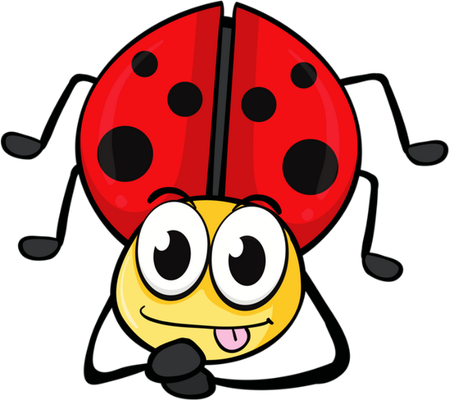 coccinelle - insecte - animaux - smiley émoticône émoji cartoon clipart illustration - artémotic