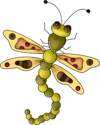 libellule - insecte - animaux - smiley émoticône émoji cartoon clipart illustration - artémotic