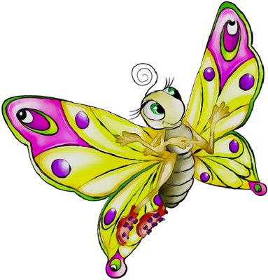 papillon - insecte - animaux - smiley émoticône émoji cartoon clipart illustration - artémotic