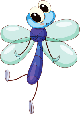 libellule - insecte - animaux - smiley émoticône émoji cartoon clipart illustration - artémotic