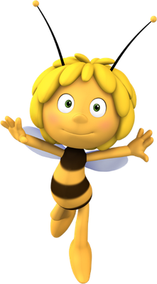 Maya [Maya l'Abeille] - insecte - animaux - smiley émoticône émoji cartoon clipart illustration - artémotic
