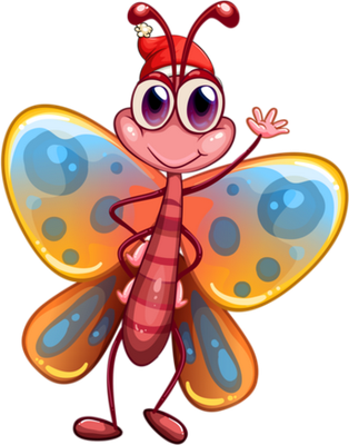 papillon - insecte - animaux - smiley émoticône émoji cartoon clipart illustration - artémotic