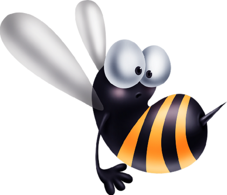abeille - insecte - animaux - smiley émoticône émoji cartoon clipart illustration - artémotic