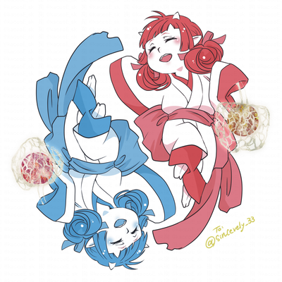 つくねさま宅の火月ちゃん＆水月ちゃん