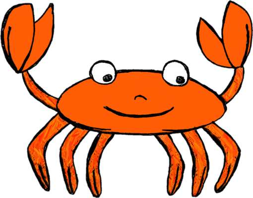 crabe - faune aquatique - animaux - smiley émoticône émoji cartoon clipart illustration - artémotic