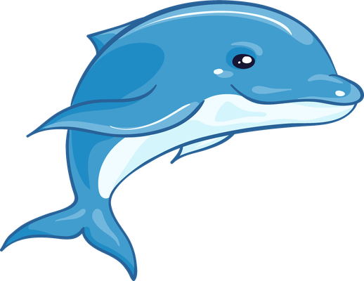 dauphin - faune aquatique - animaux - smiley émoticône émoji cartoon clipart illustration - artémotic