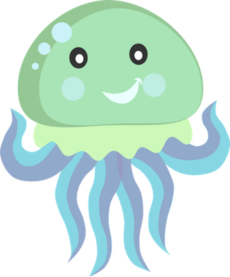 méduse - faune aquatique - animaux - smiley émoticône émoji cartoon clipart illustration - artémotic