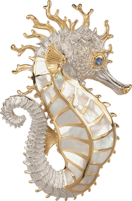hippocampe - faune aquatique - animaux - smiley émoticône émoji cartoon clipart illustration - artémotic