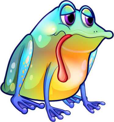 grenouille - faune aquatique - animaux - smiley émoticône émoji cartoon clipart illustration - artémotic
