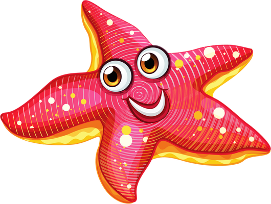 étoile de mer - faune aquatique - animaux - smiley émoticône émoji cartoon clipart illustration - artémotic