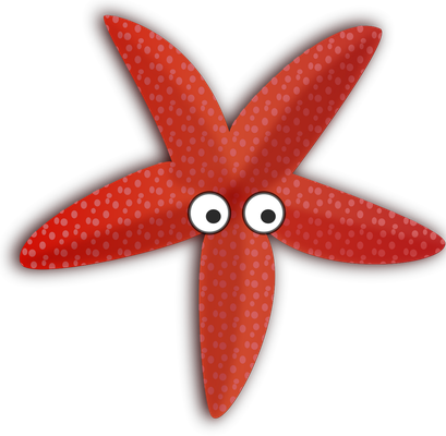 étoile de mer - faune aquatique - animaux - smiley émoticône émoji cartoon clipart illustration - artémotic