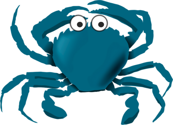 crabe - faune aquatique - animaux - smiley émoticône émoji cartoon clipart illustration - artémotic
